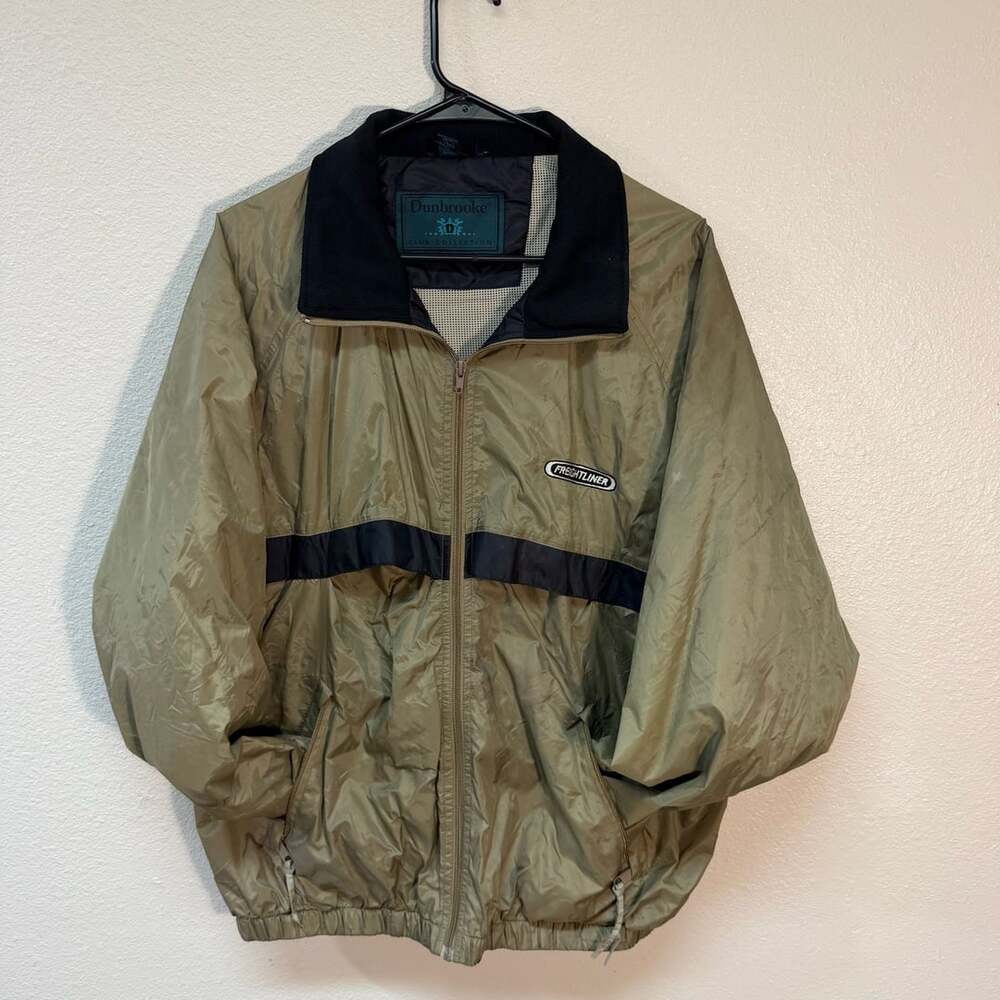 Dunbrooke Freightliner Clubhouse Jacket Size L Bronze Nylon Windbreaker